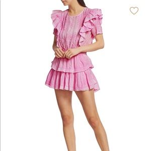 LoveShackFancy Pink Tie Dye Natasha Dress